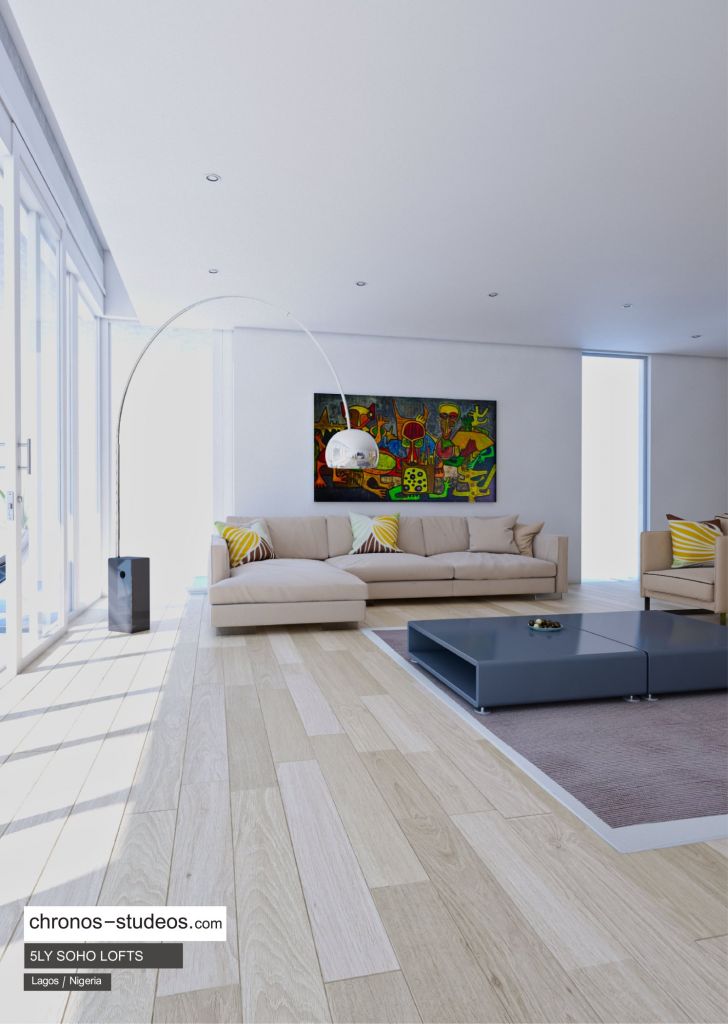 IMAGE: 5LY Soho Loft living room render by Chronos Studeos