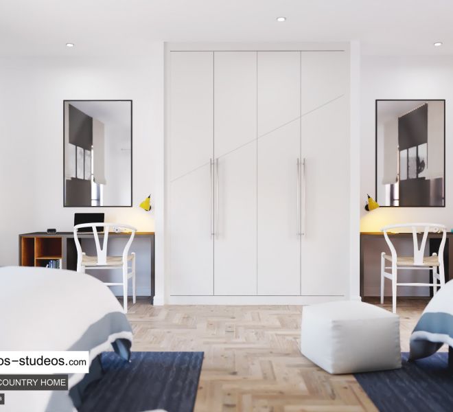 bedroom interior design idea with private bath Chronos Studeos (1)