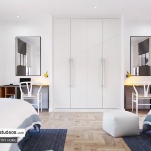 bedroom interior design idea with private bath Chronos Studeos (1)