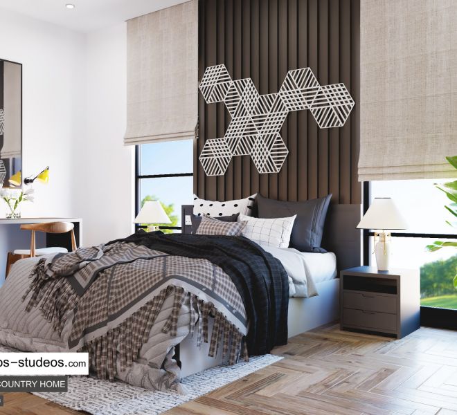 bedroom interior design idea with private bath Chronos Studeos (3)