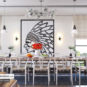 dining area wall painting african contemporary art style for home interior