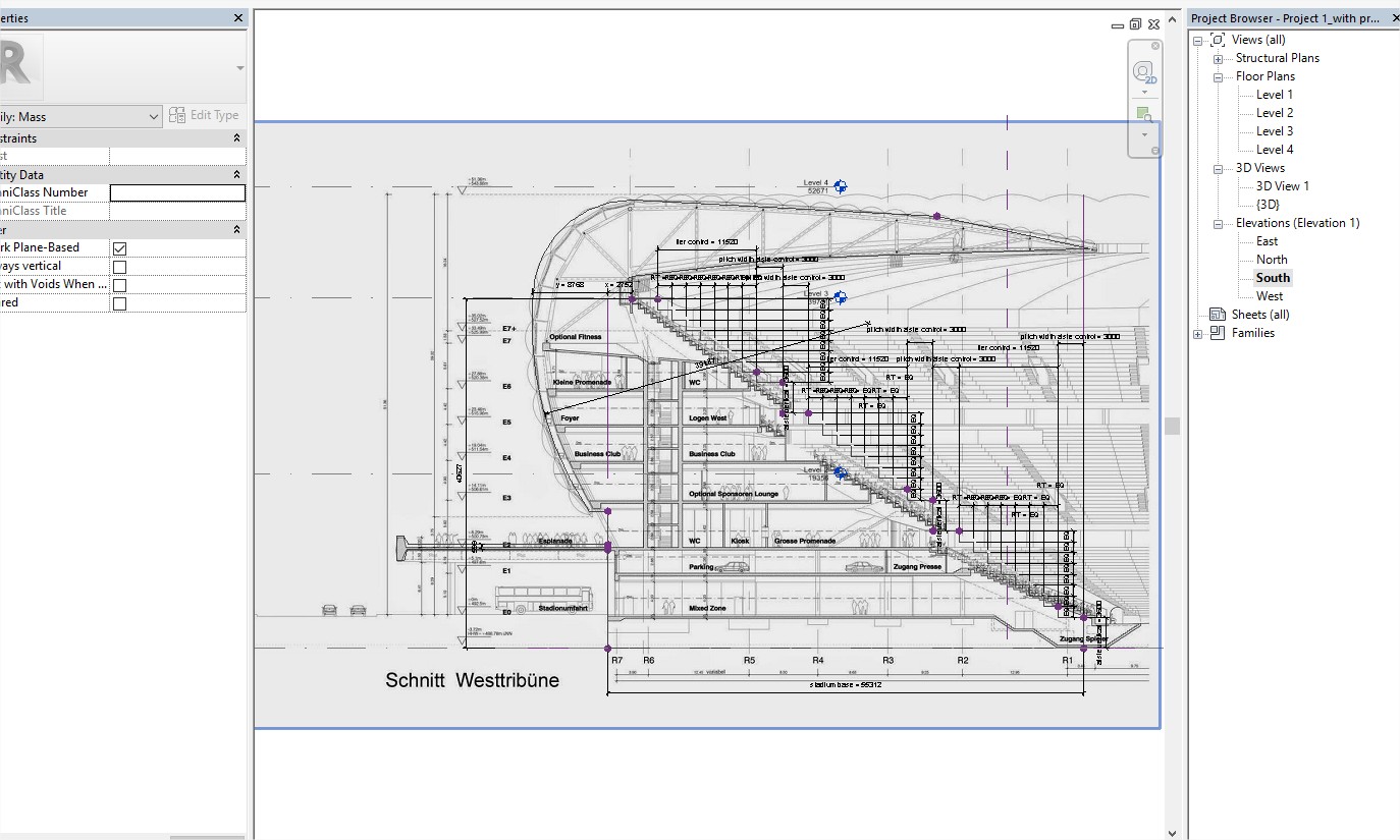 Allianz Arena - Parametric Modelling - sectional profile