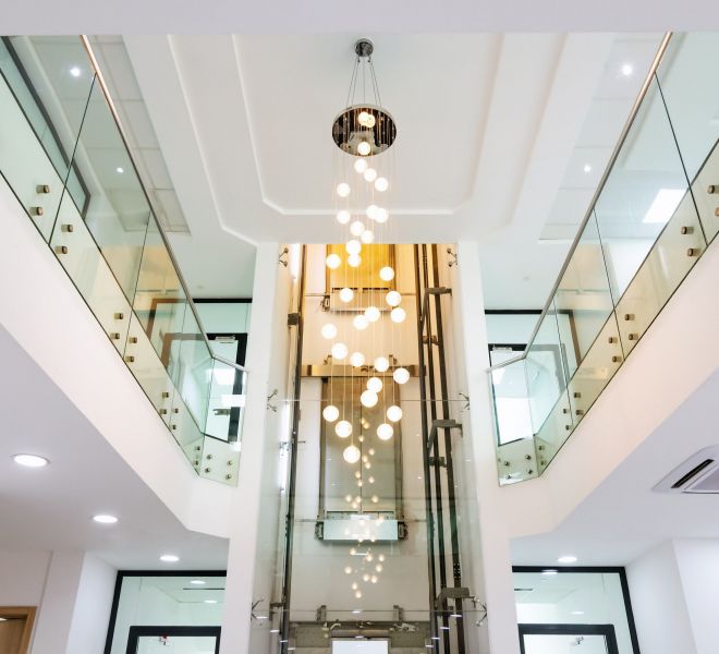 office reception interior design, prudent energy headquarters