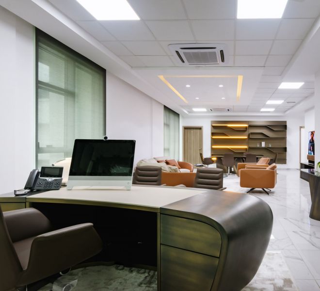 office reception ideas - prudent energy headquarters