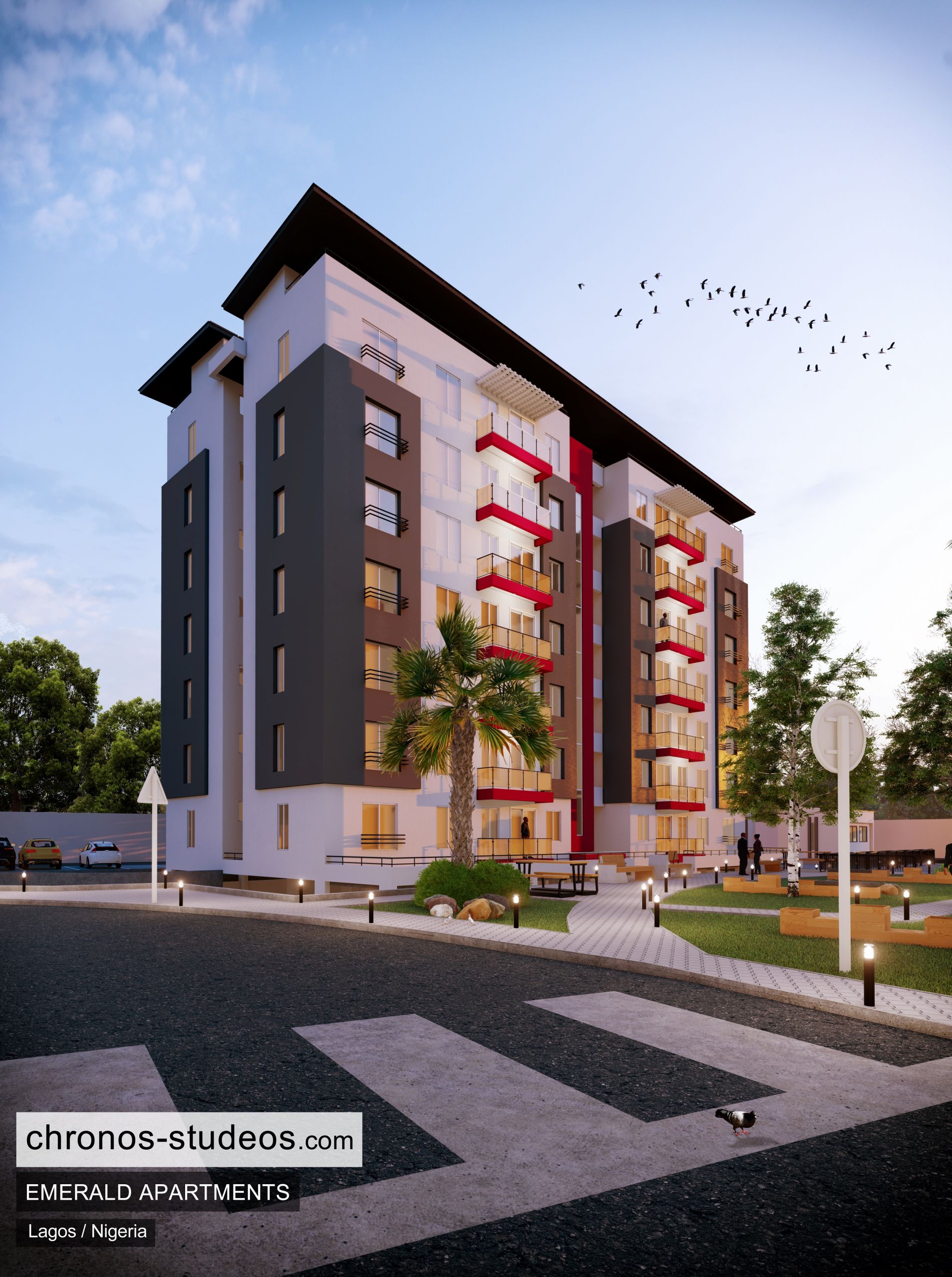 3D rendering Nigeria Chronos Studeos Emerald Apartments (1)