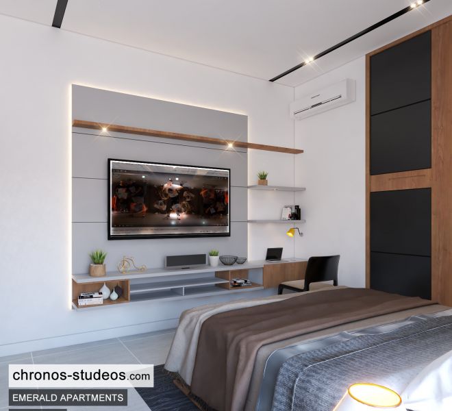 The Emerald Apartments Three bedroom Bedroom Design Ideas Chronos Studeos Architects (8)